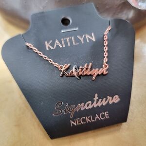 Kaitlyn Rose Gold Necklace Personalized Name